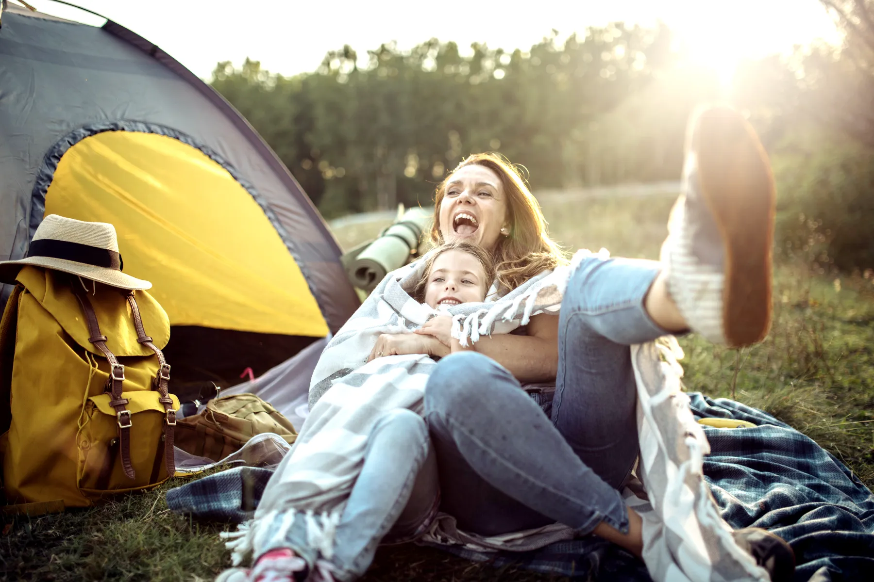 Mother's Day 2025 Lead Image Mom and child fun camping setting