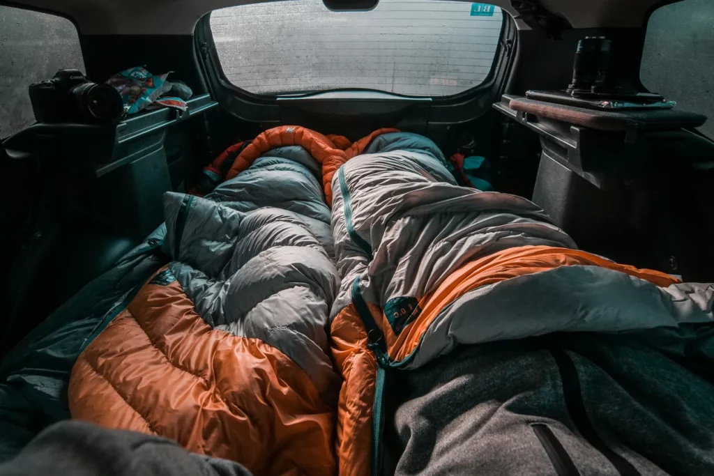 sleeping in a van