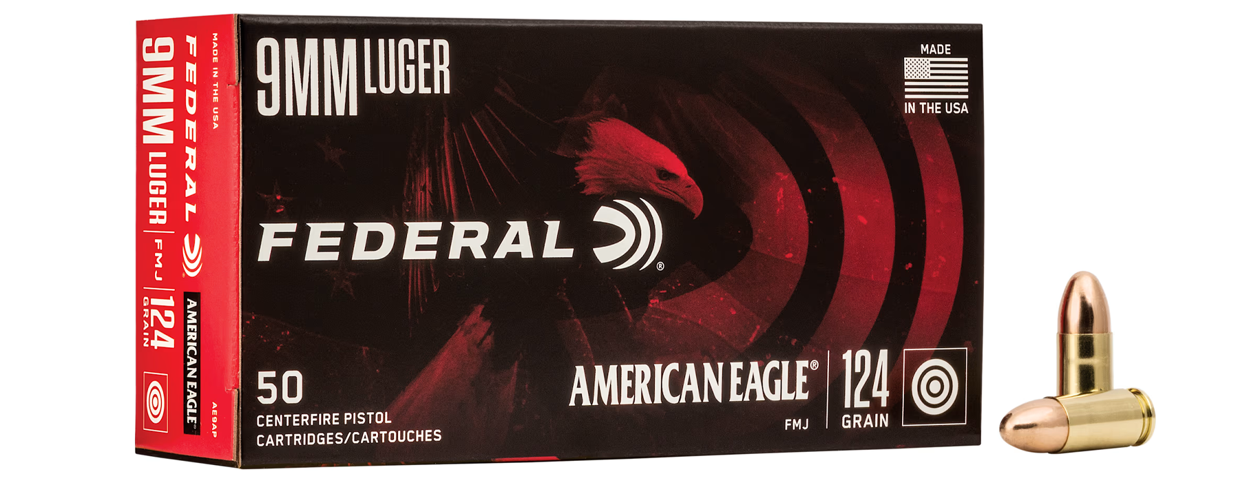 FEDERAL AMERICAN EAGLE 124-GRAIN 9mm