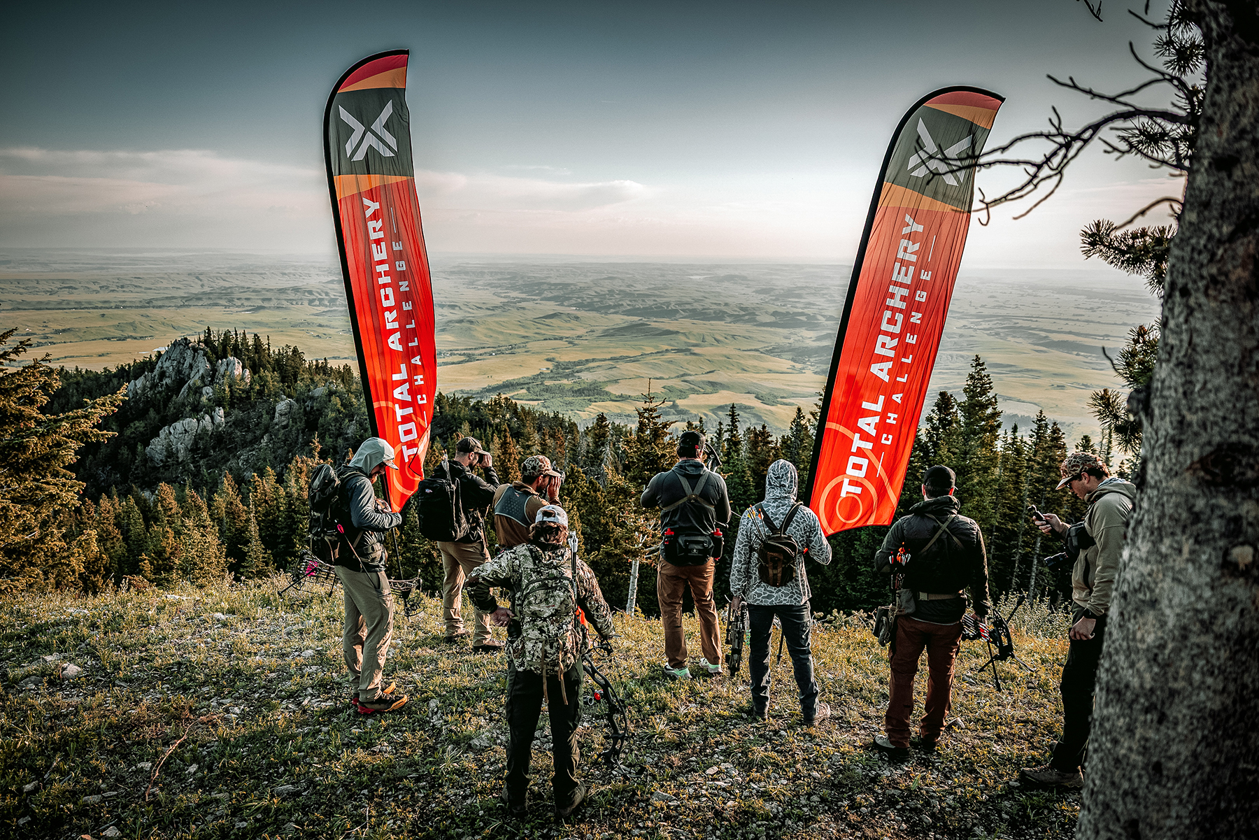 archers posted up at the start of a TAC event