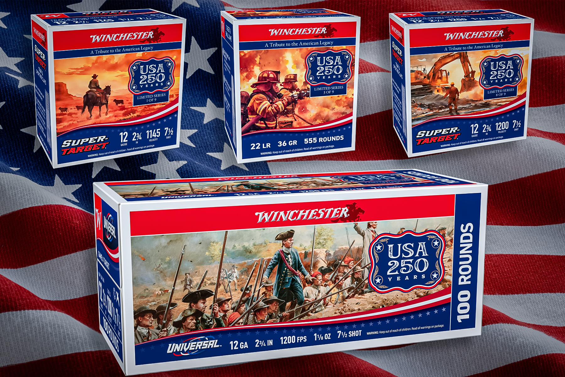 Winchester Releases USA 250th Anniversary Ammunition Series