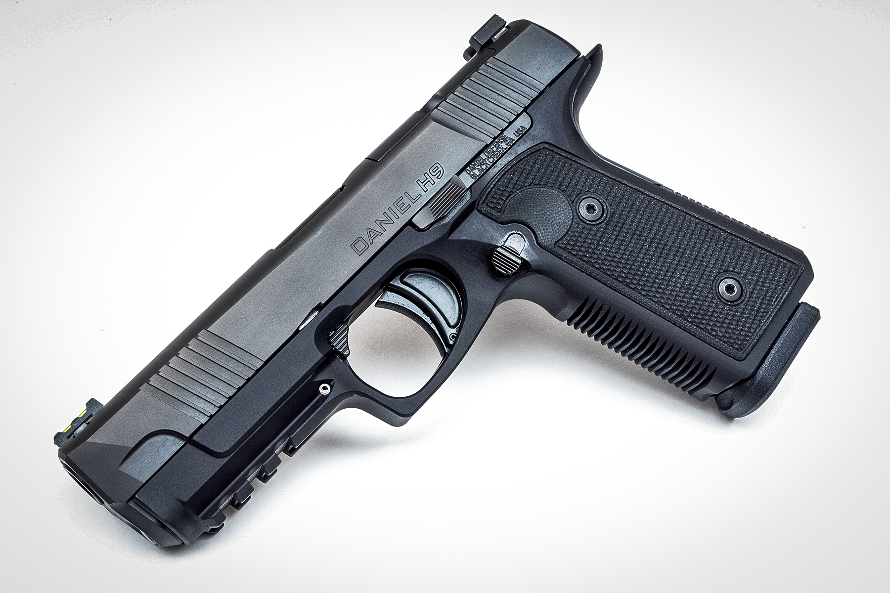 the gun on white