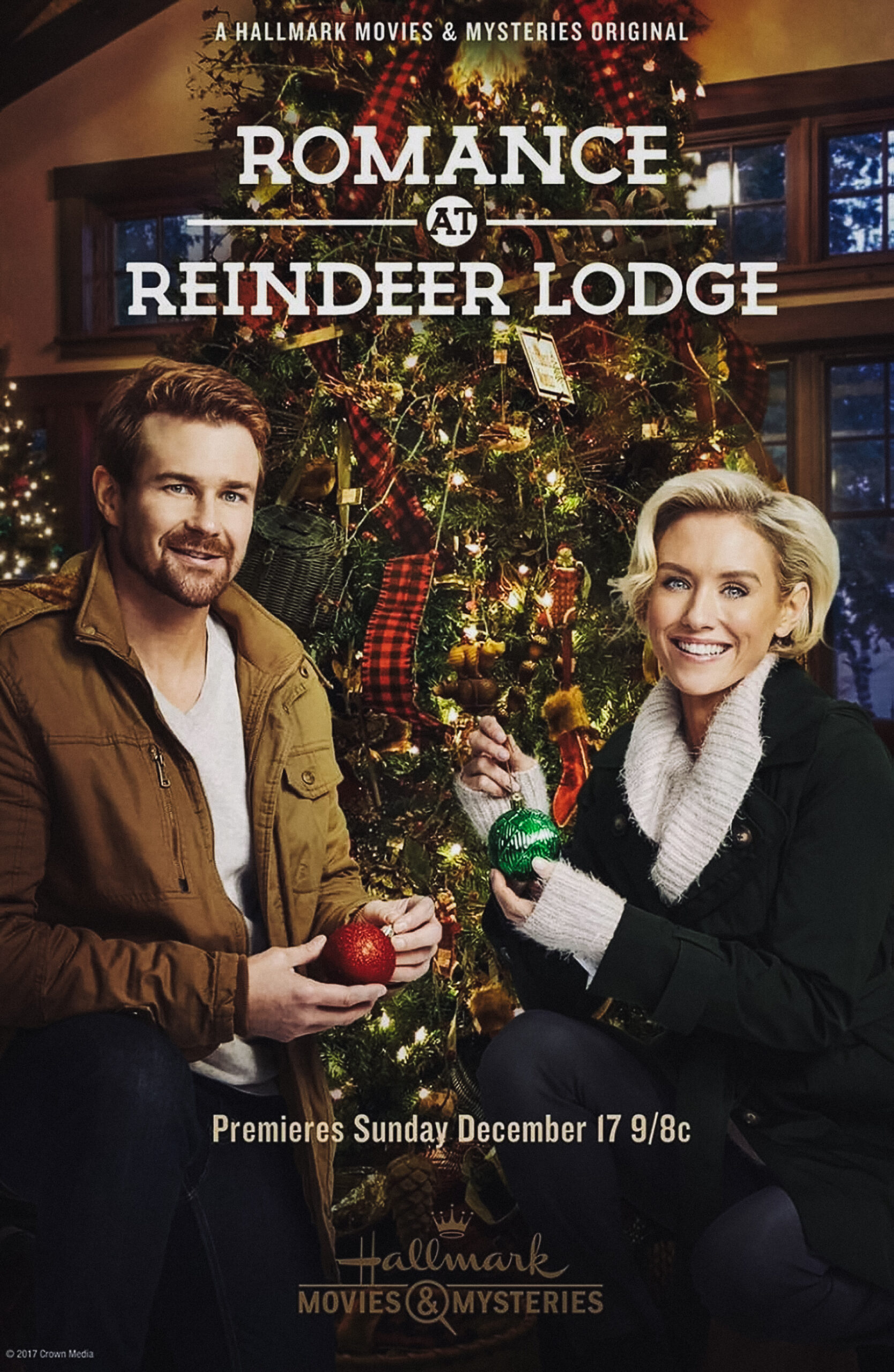 Hallmark Christmas Movie poster Romance at Reindeer Lodge