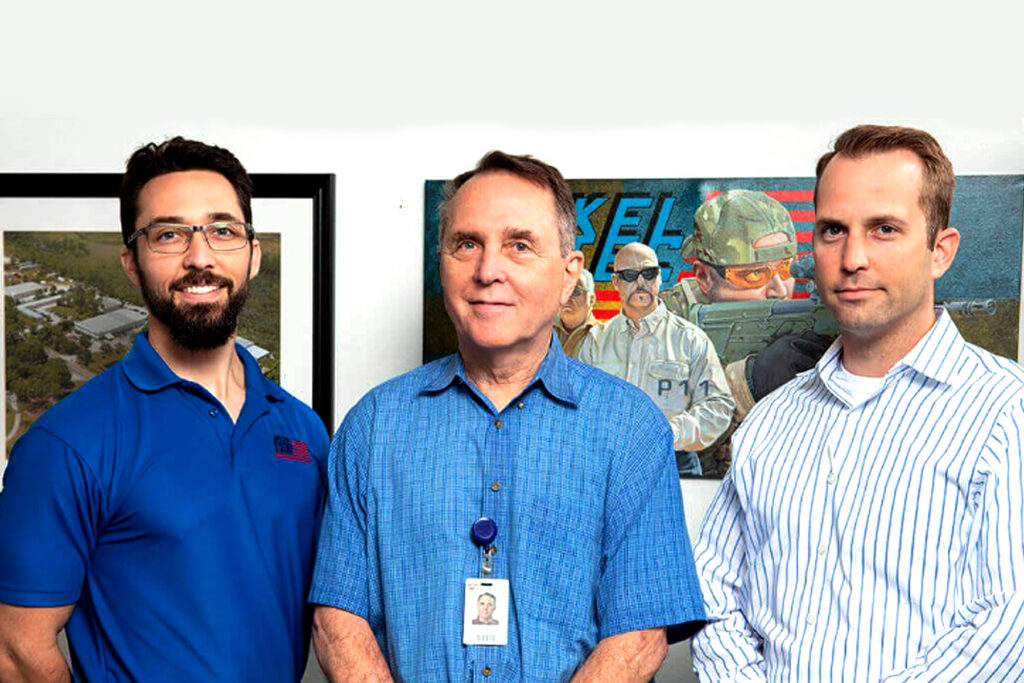 George Kellgren with his sons Derek and Adrian