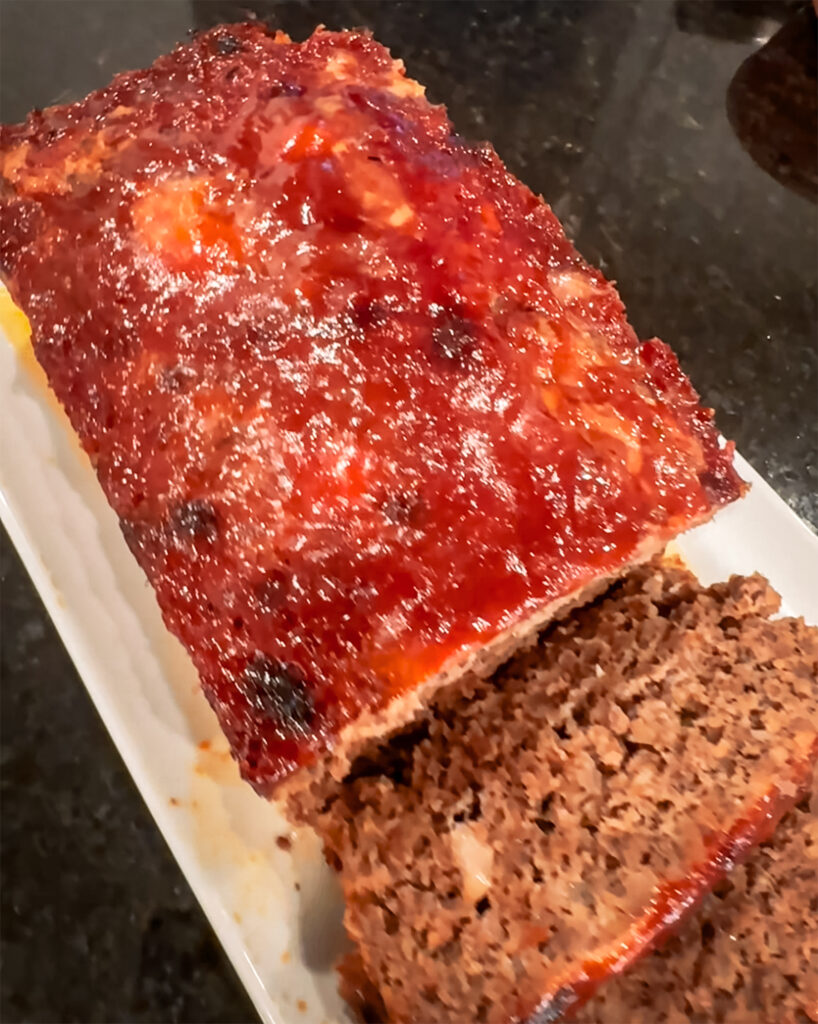 The finished meatloaf