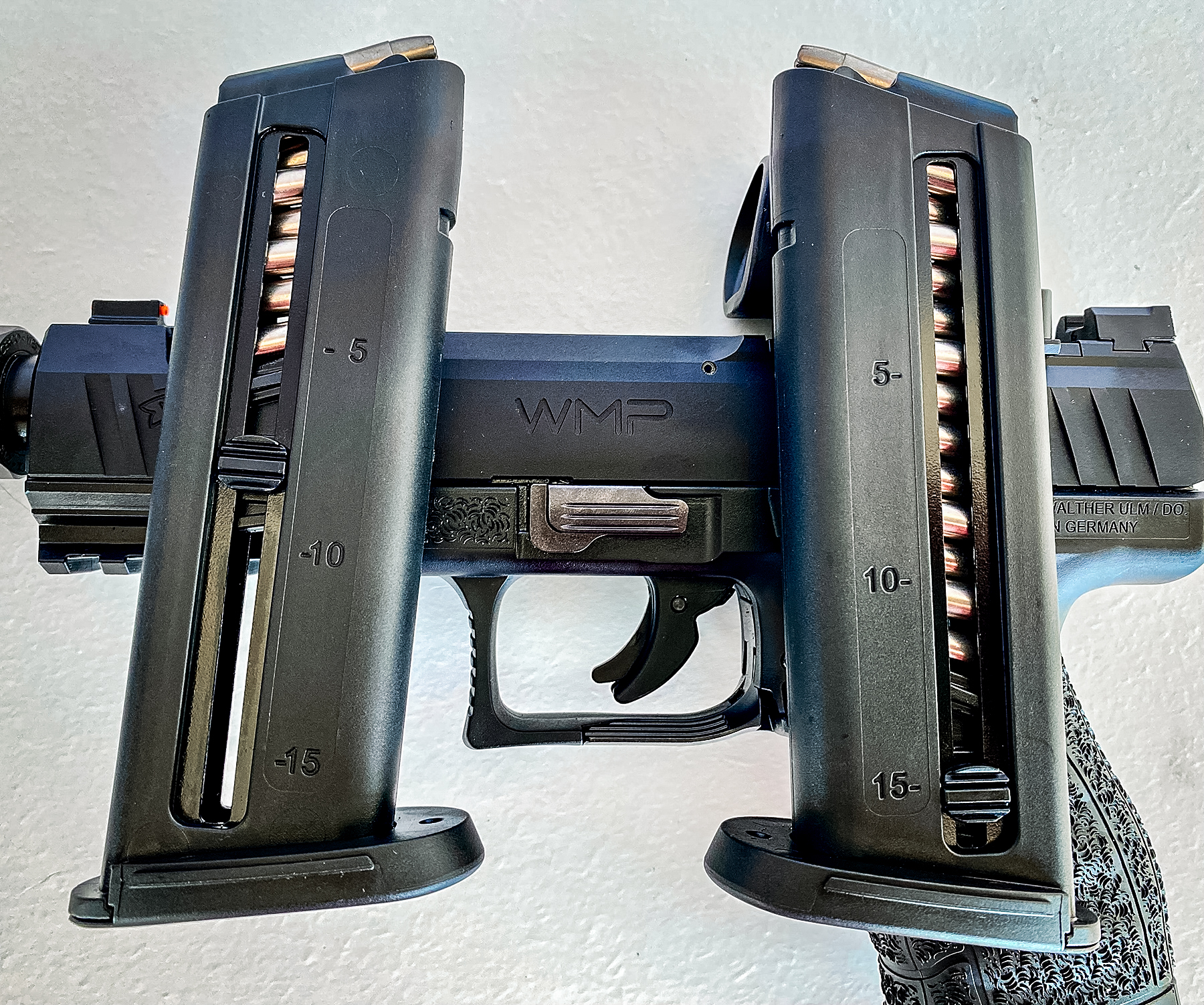 Walther WMP SD with its magazines