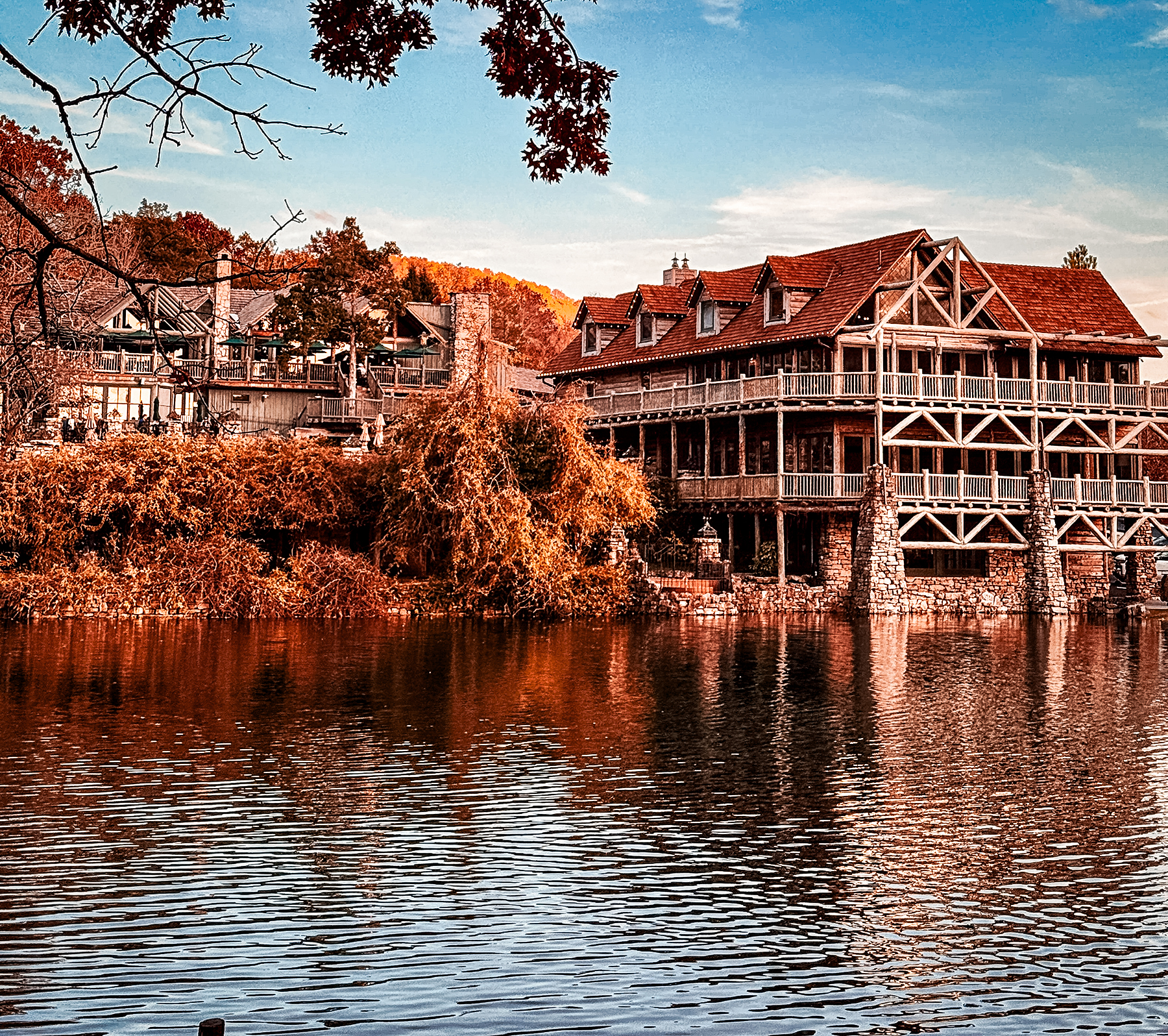 Big Cedar Lodge from the lake