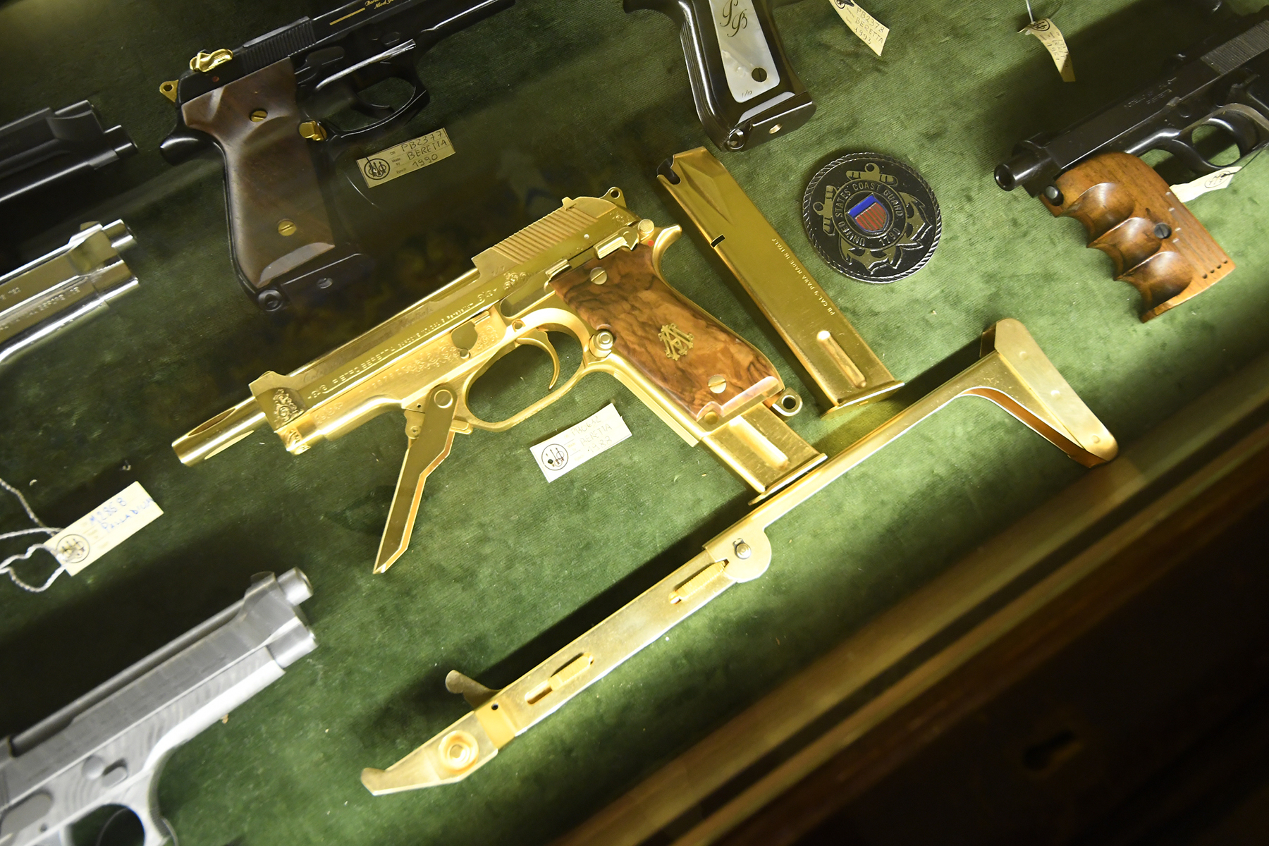 gold plated Beretta 93R pistol