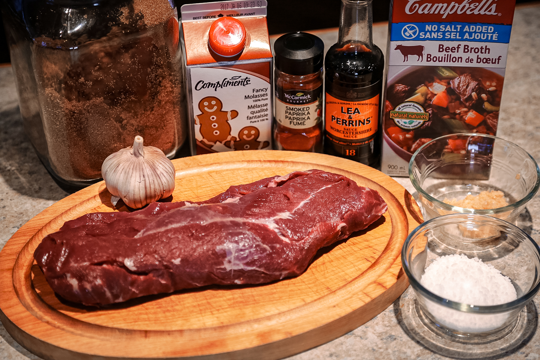 Brined, Smoked Bear Loin ingredients