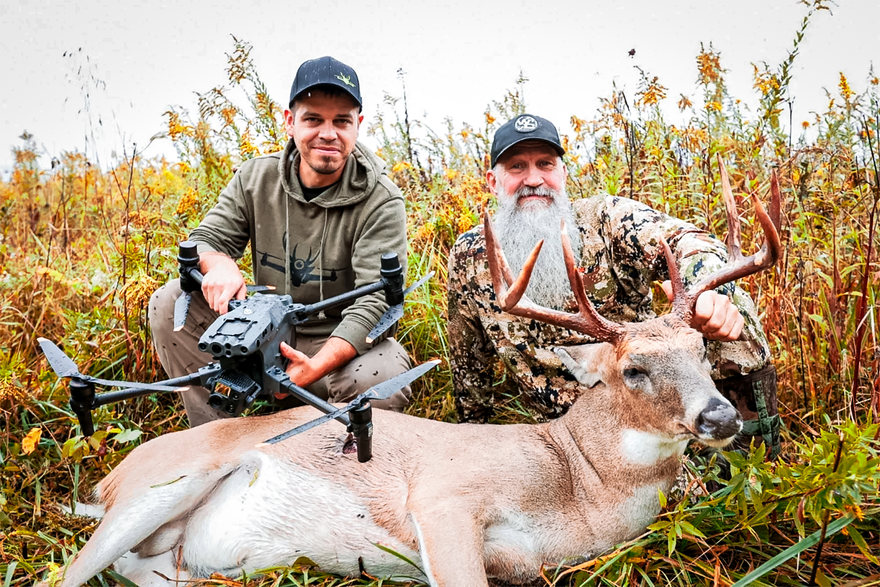 hunting drone with buck