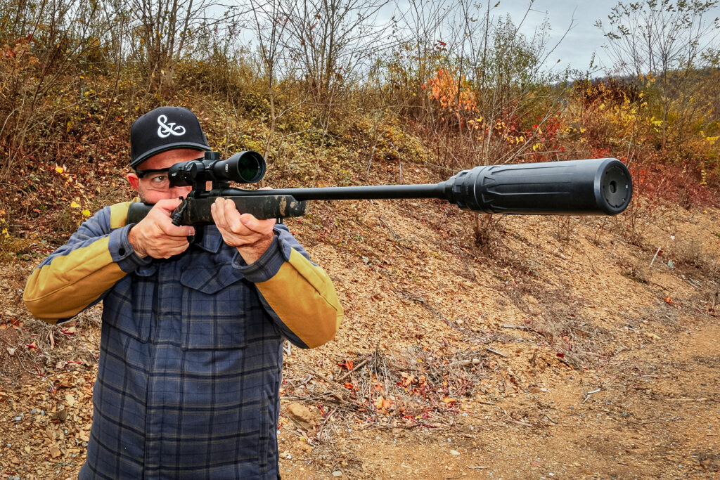 The author shouldering the NULA Model 20 Kodiak Rogue in 6.5 Creedmoor.