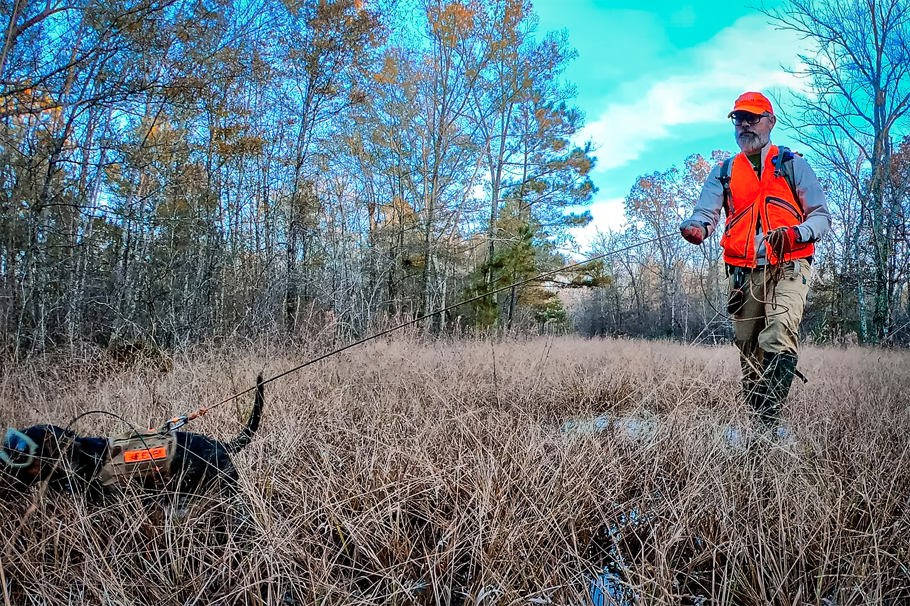 Damon Bungard and his dog, Jaeger