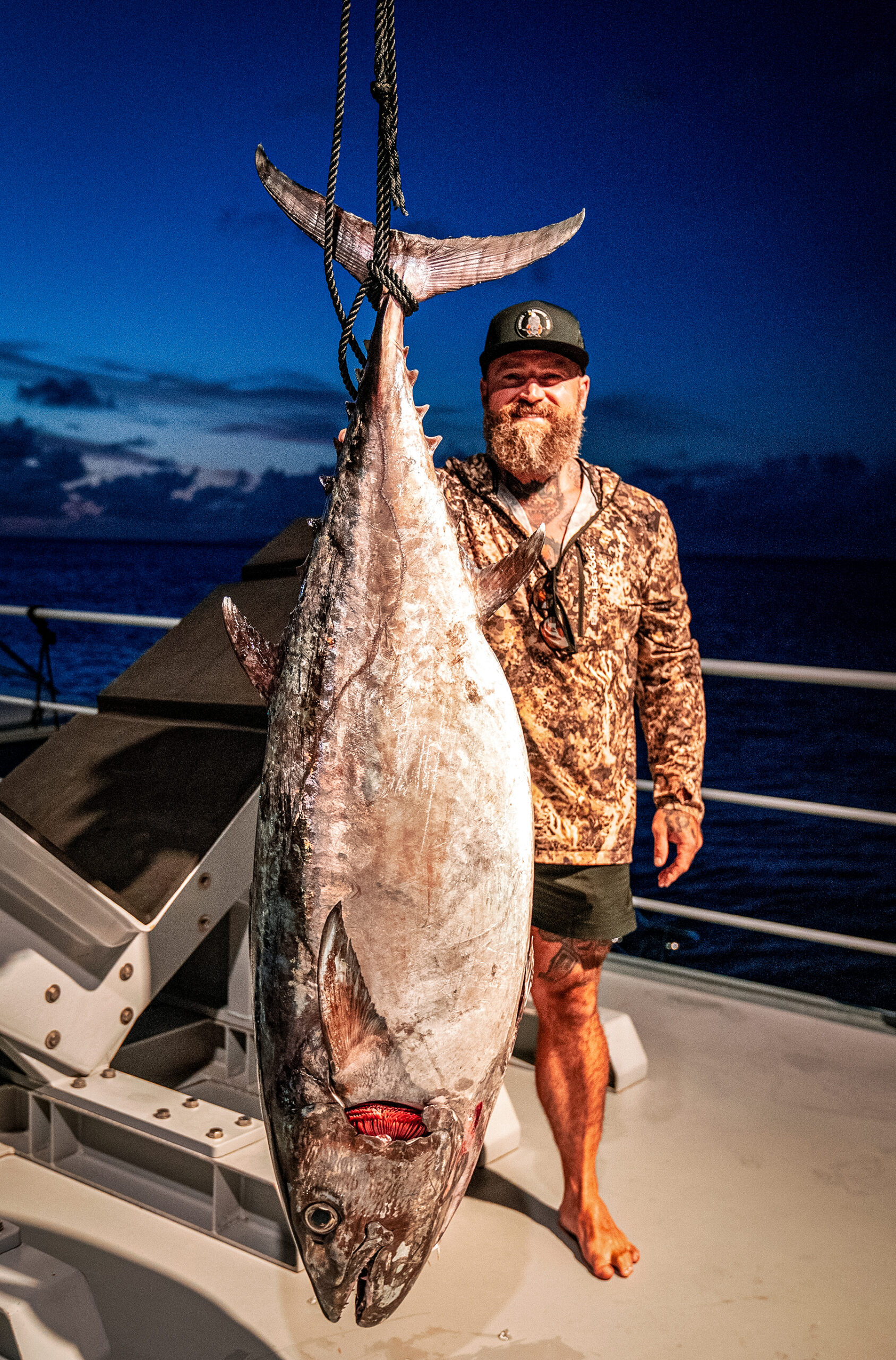 Zac Brown with a spearfishing trophy