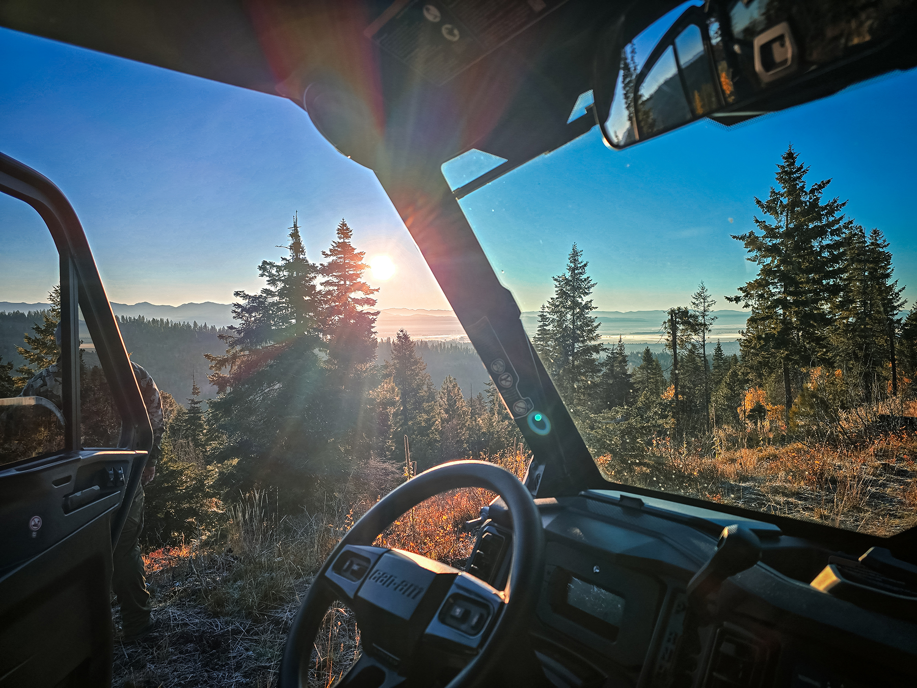 a view from inside the Can-Am Defender