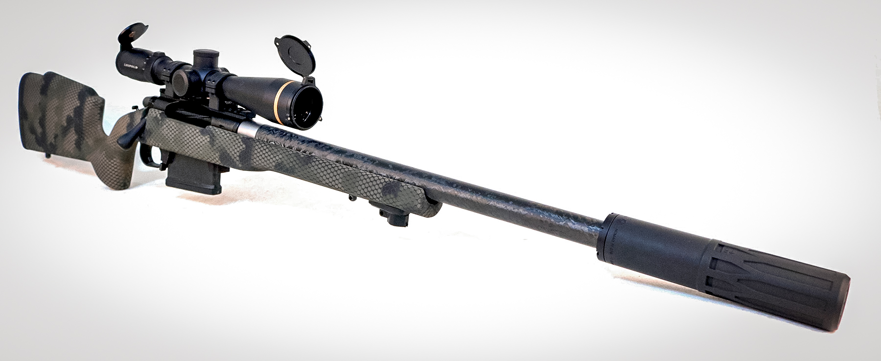 Dead Air Nomad Ti OTB Hunting Suppressor on a rifle