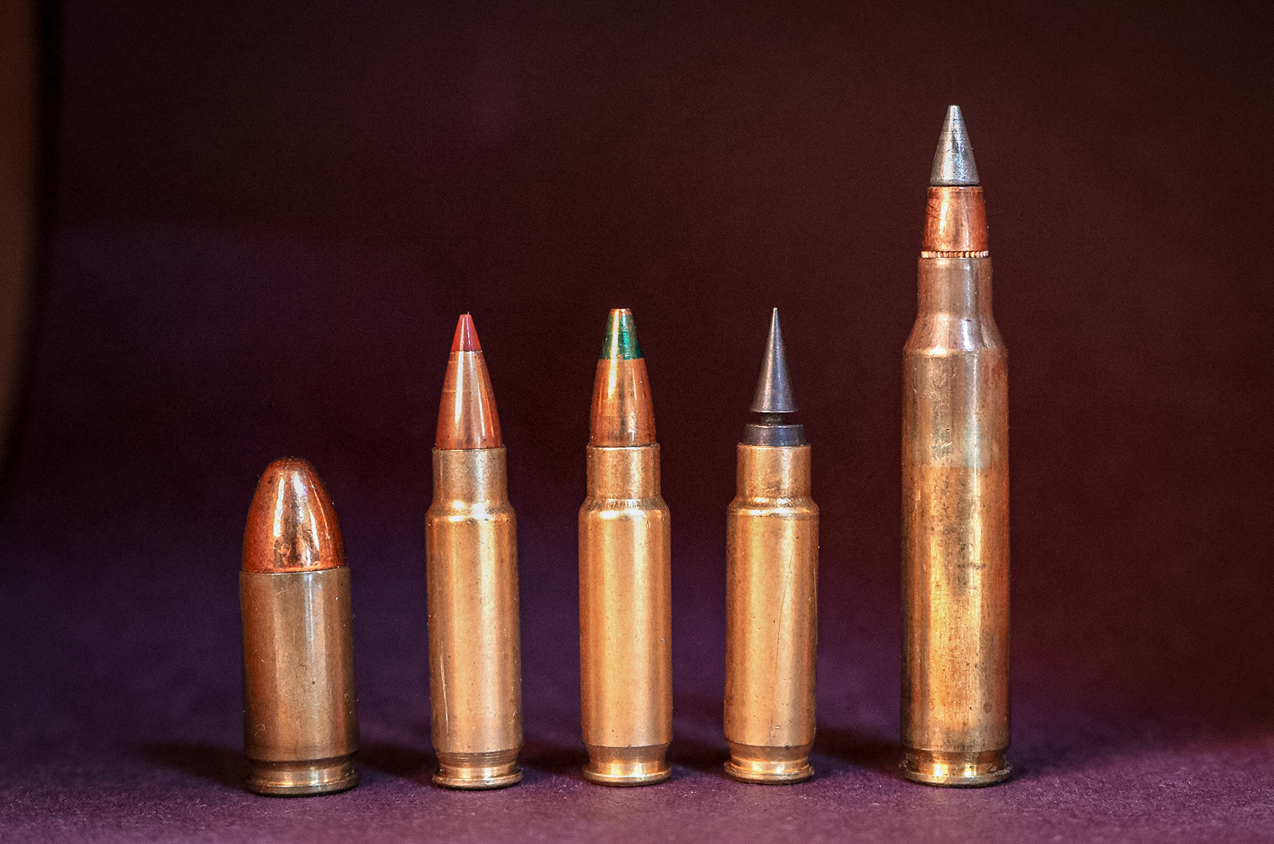 5.7mm cartridges with a 9mm and a .223