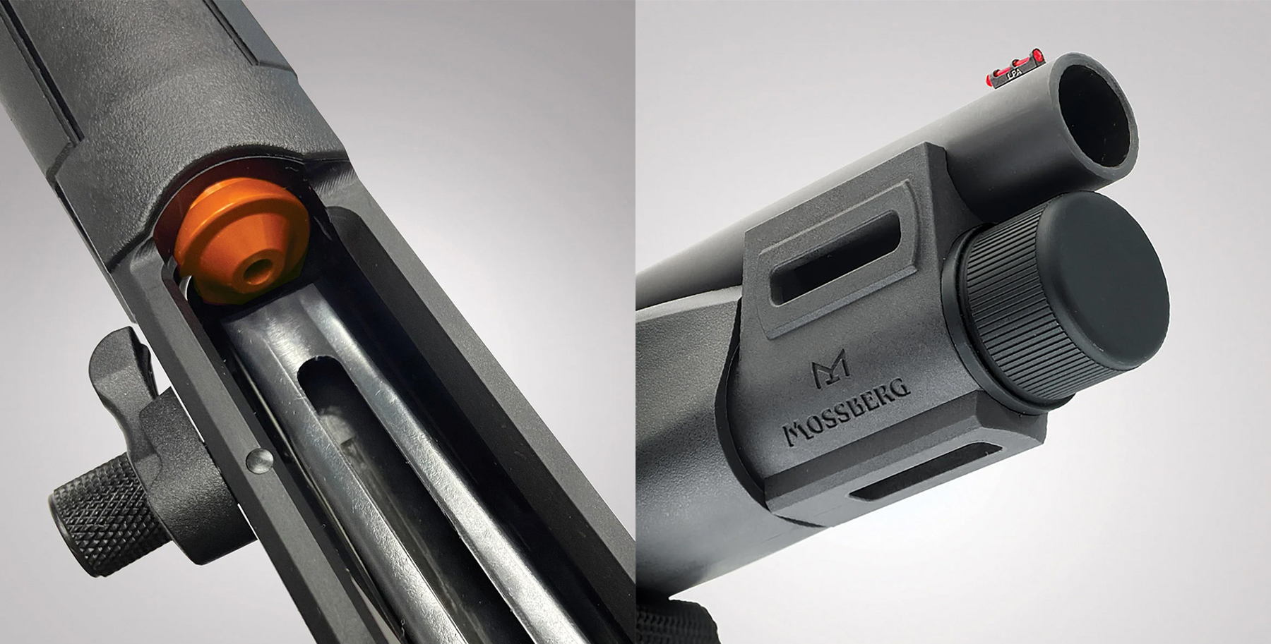Mossberg 990 AfterShock loading port and muzzle