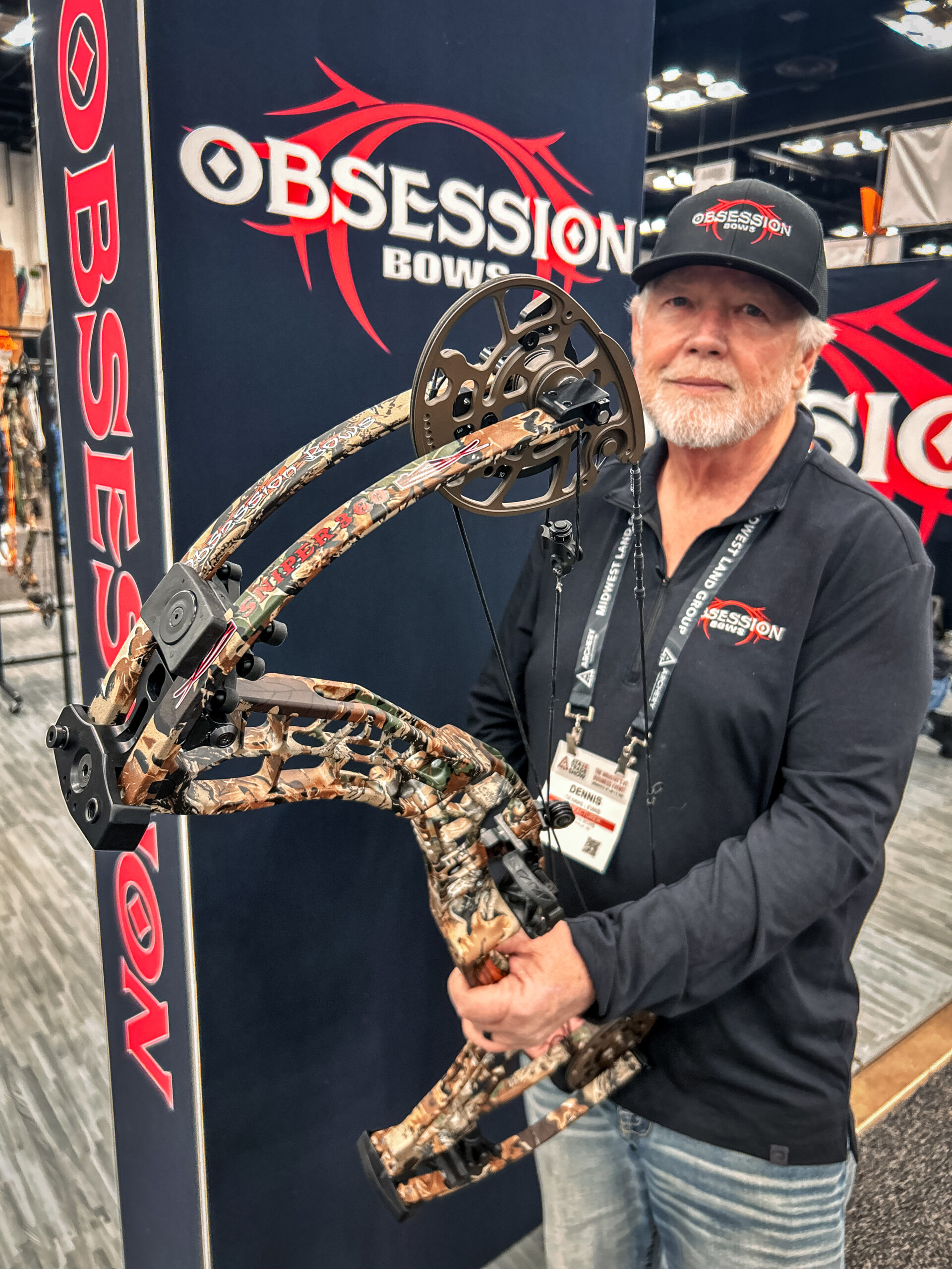 the new Obsessions Sniper 360 compound bow at ATA Show 2026