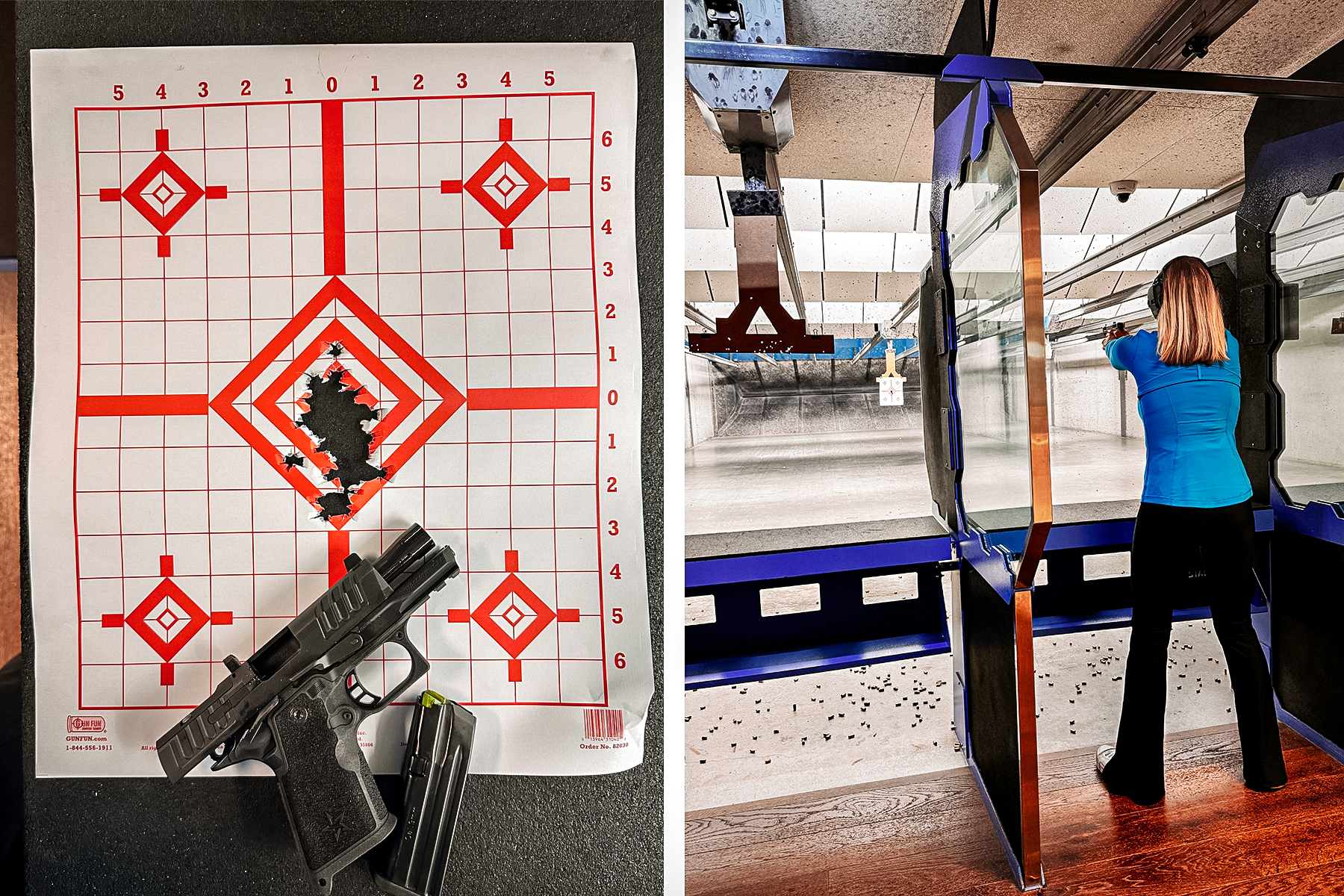 Staccato HD C3.6 range target and shooting at the range