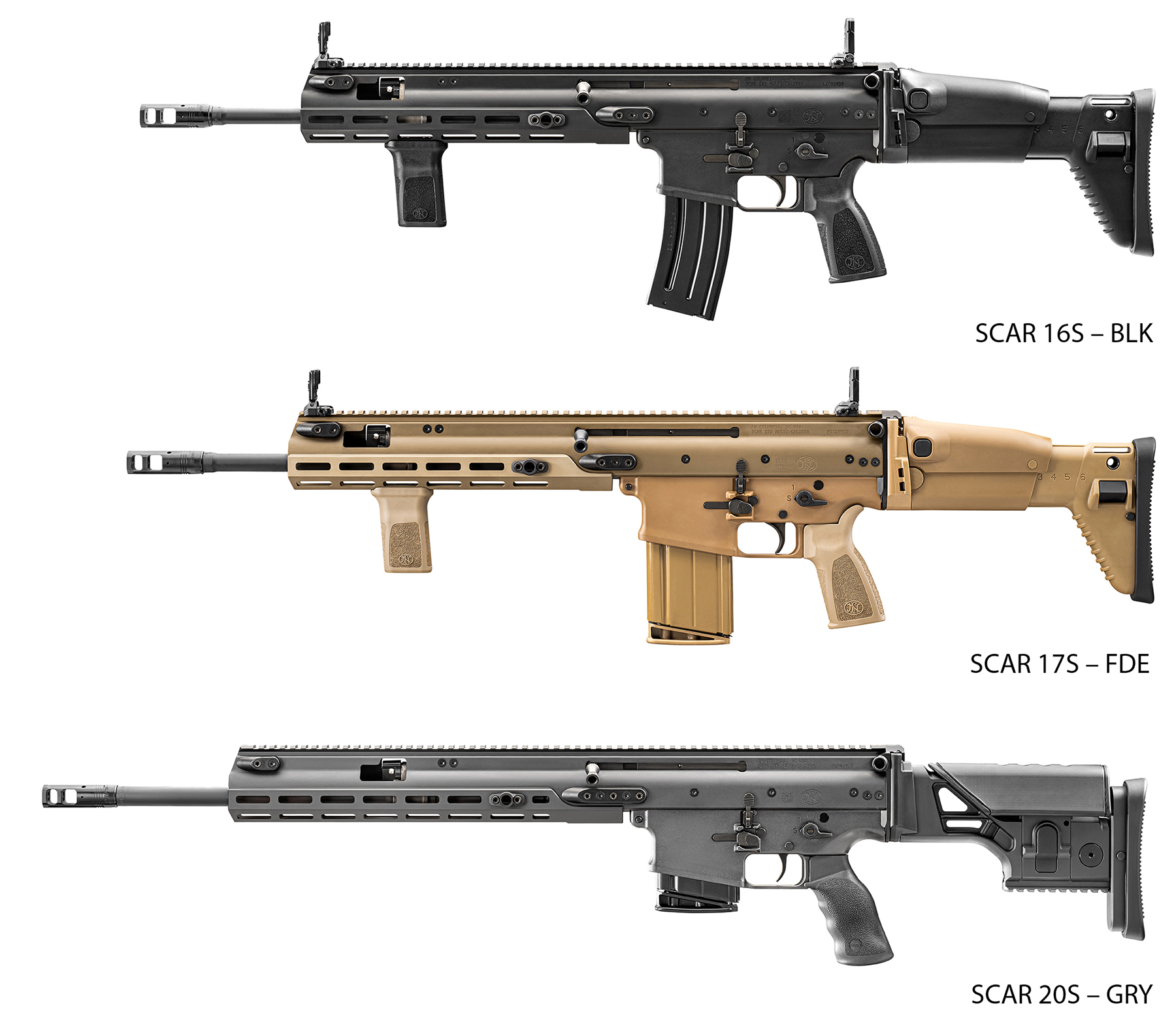 three new rifles