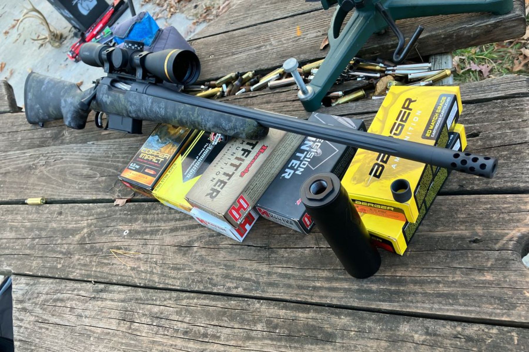 The Bergara Premier Canyon features a 20-inch, 1:8-inch twist, #4 tapered-contour stainless steel barrel.