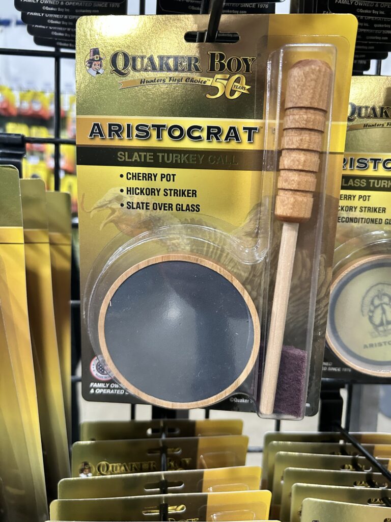 Quaker Boy Aristocrat Glass and Slate Calls at the Wild Turkey Federation (NWTF) Convention 2026 in Nashville, TN.