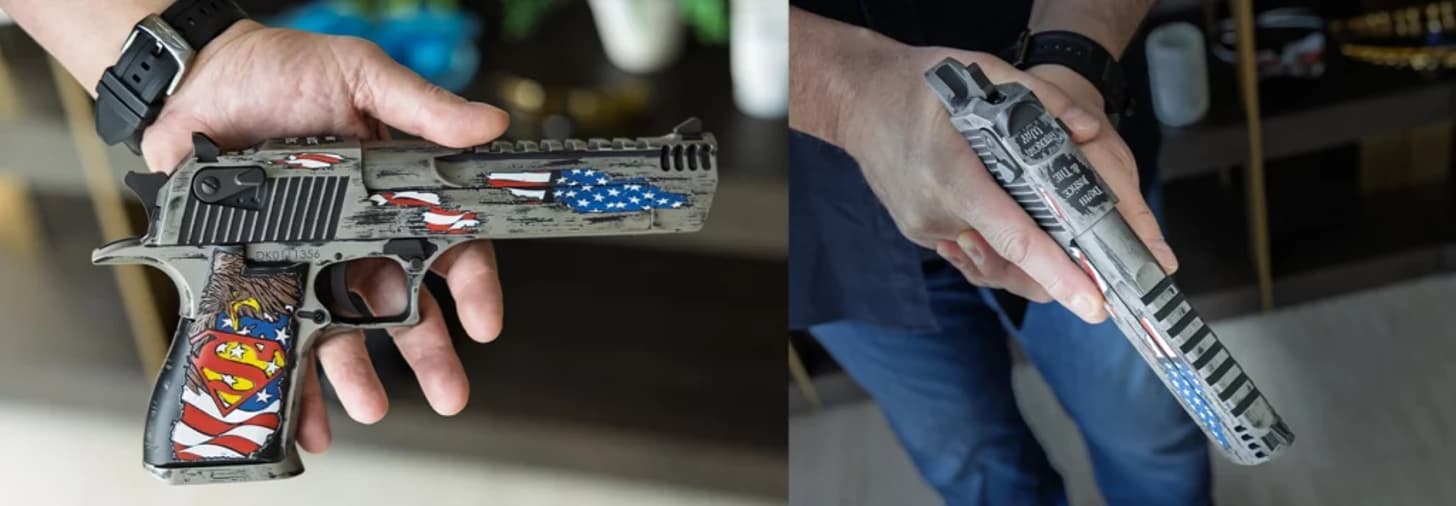 dean cain custom superman desert eagle