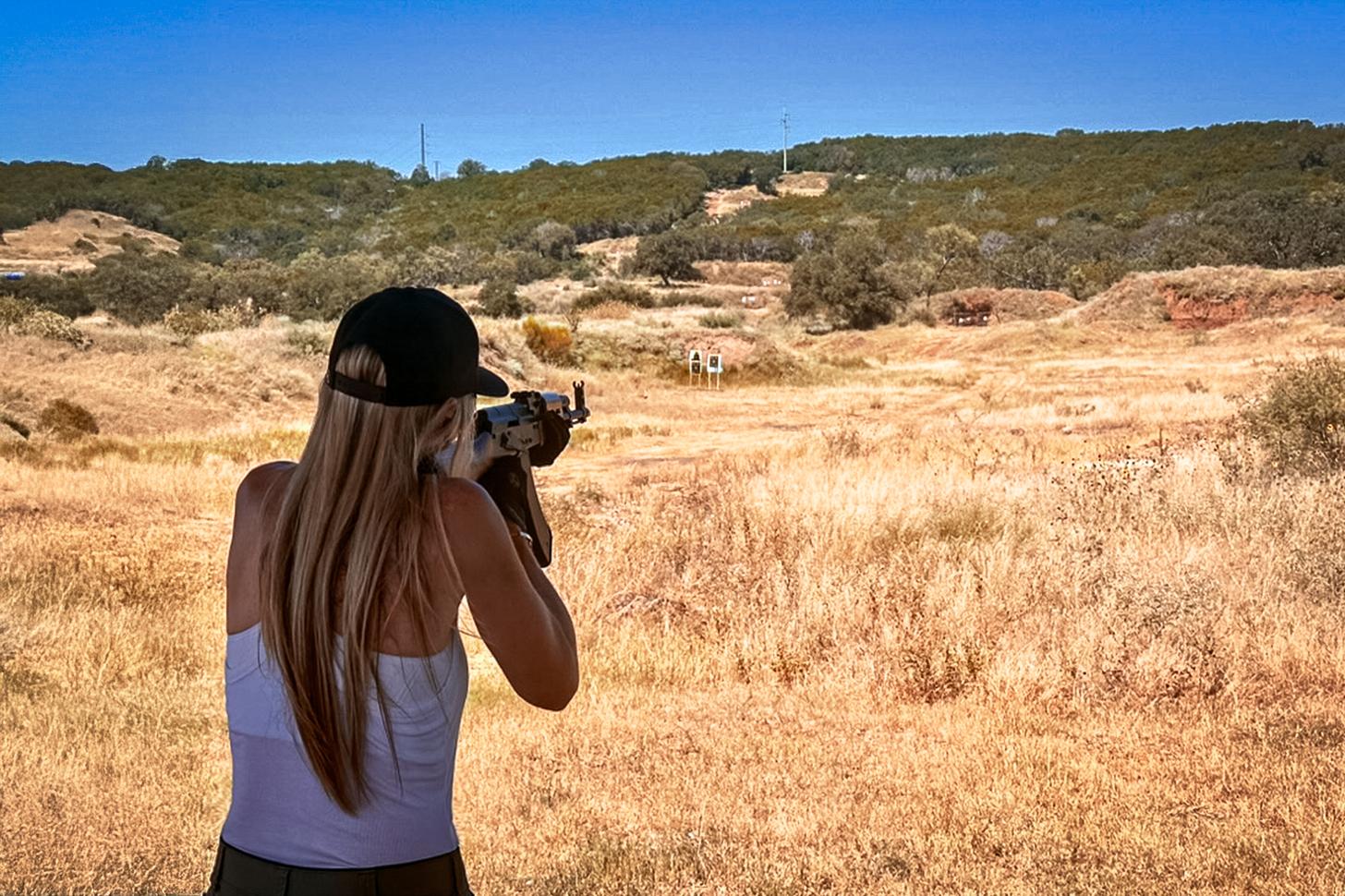 shooting 200 yard targets at the range
