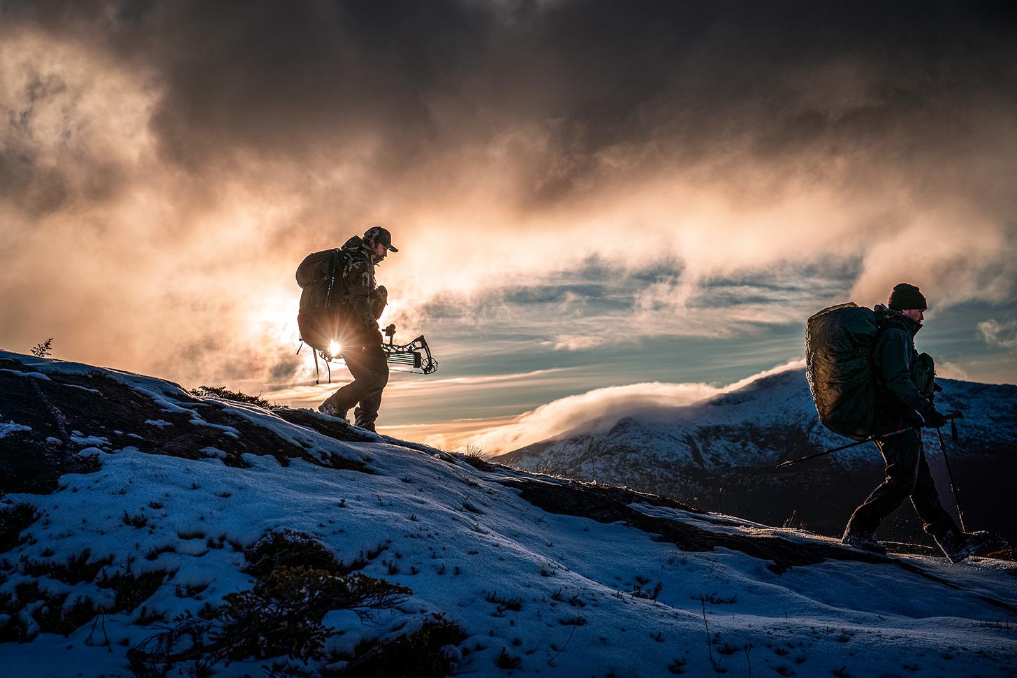 bowhunters in rough country