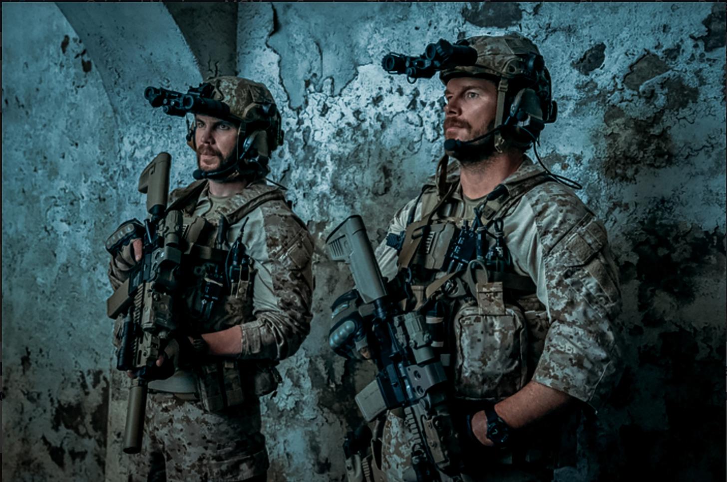 Taylor Kitsch and Chris Pratt in The Terminal List: Dark Wolf