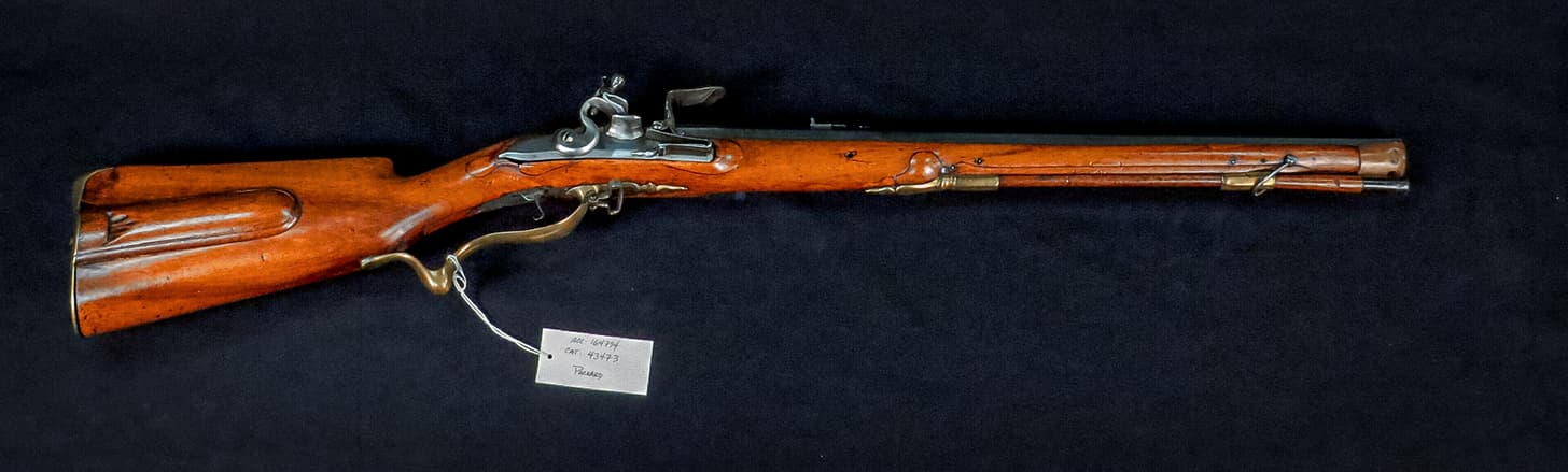 A Hessian Jaeger rifle circa the American Revolution in the collection of the National Museum of American History