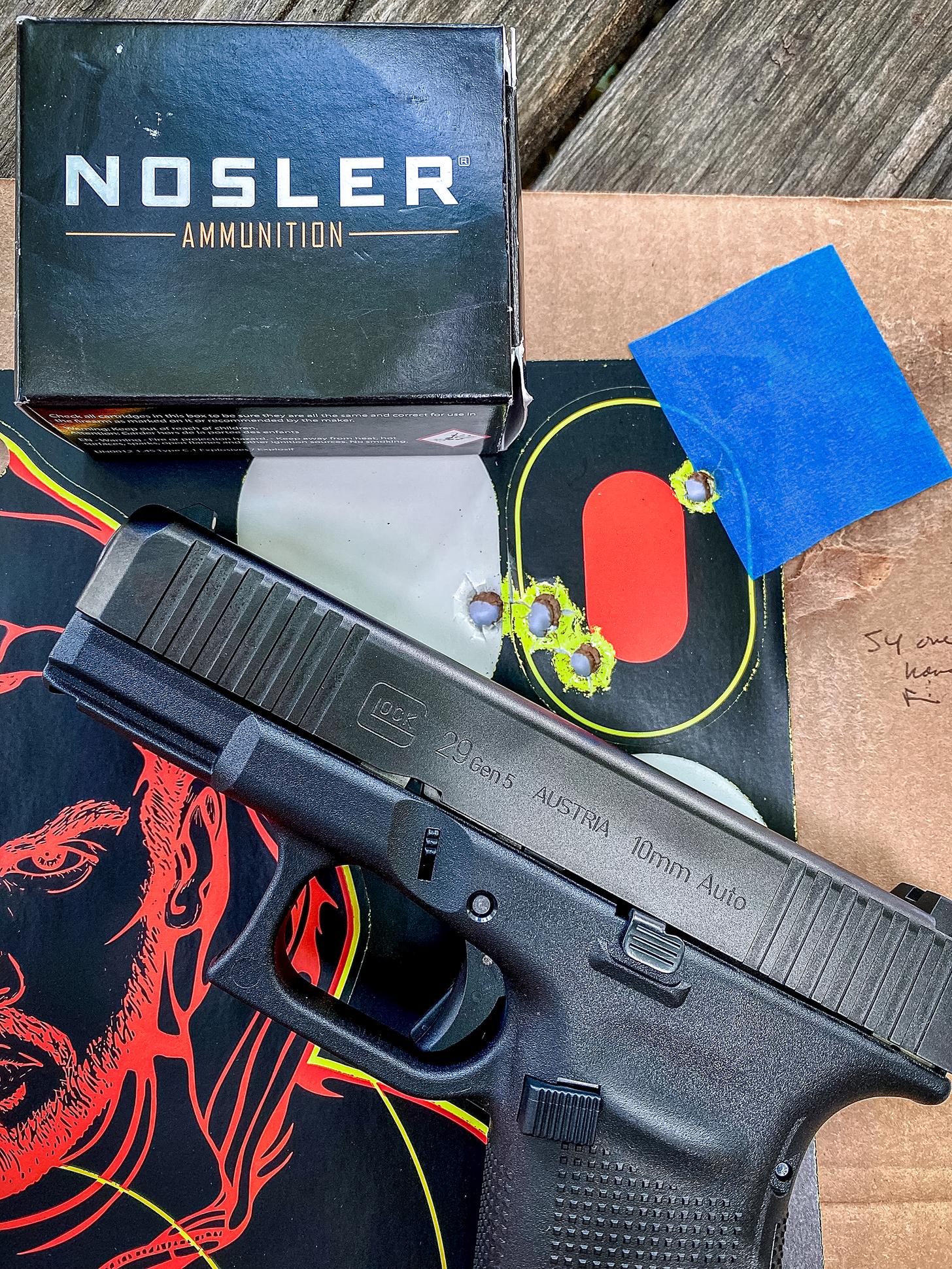 Glock 29 Gen5 with Nosler ammo box
