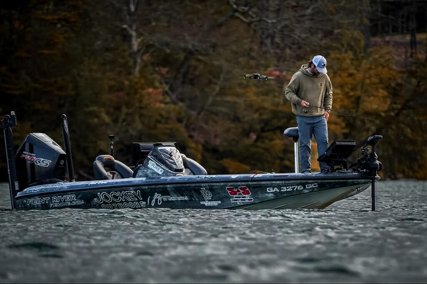 Flint Davis on his boat