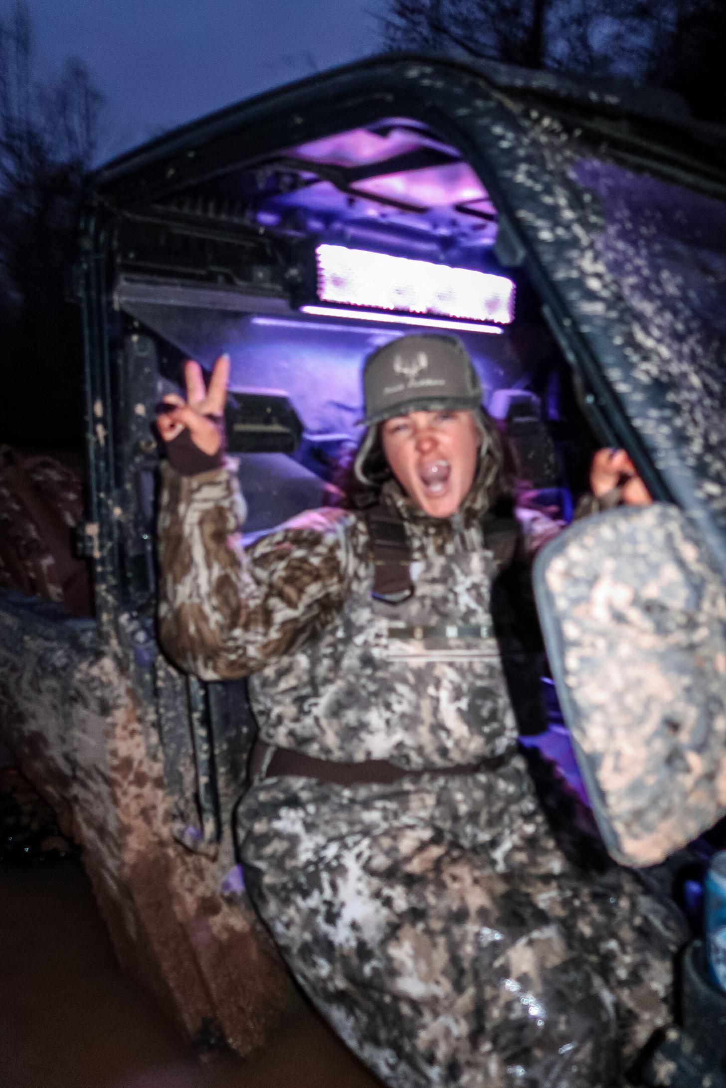 Priscilla Block bombing around in a SxS