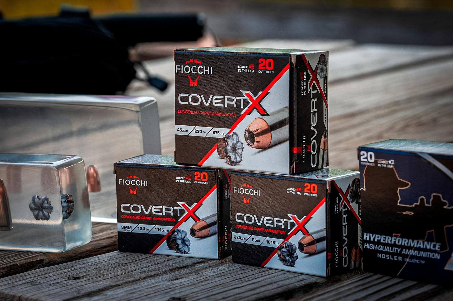 Fiocchi Covert X ammo n 9mm and .380 Auto