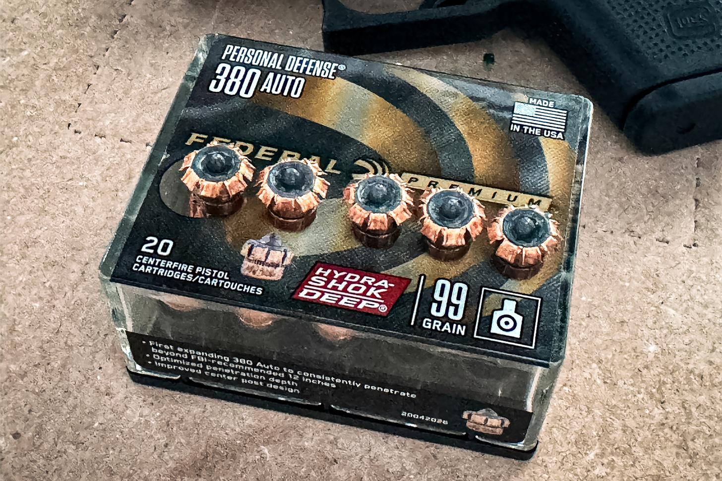 Federal Hydra-Shok Deep .380 Auto ammo