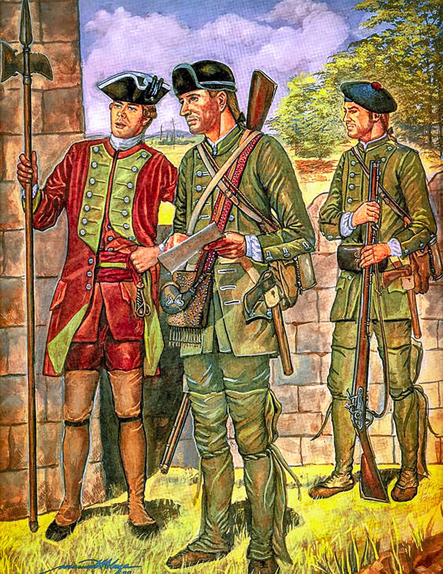 Painting of Rogers Rangers,