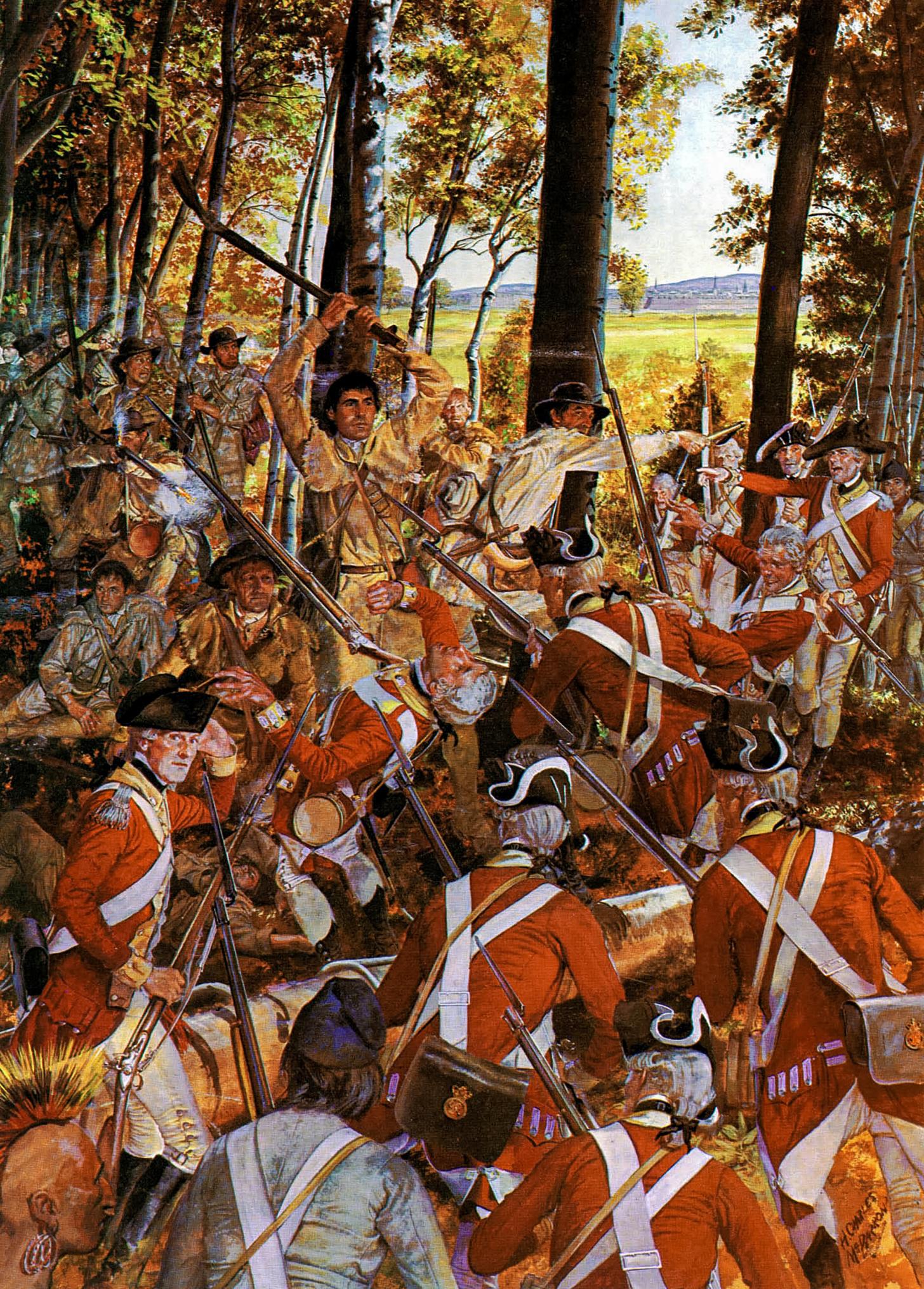 The Continental Forces that took part in the invasion of Canada in 1775. Image: Painting by H. Charles McBarron Jr. Courtesy the U.S. Army