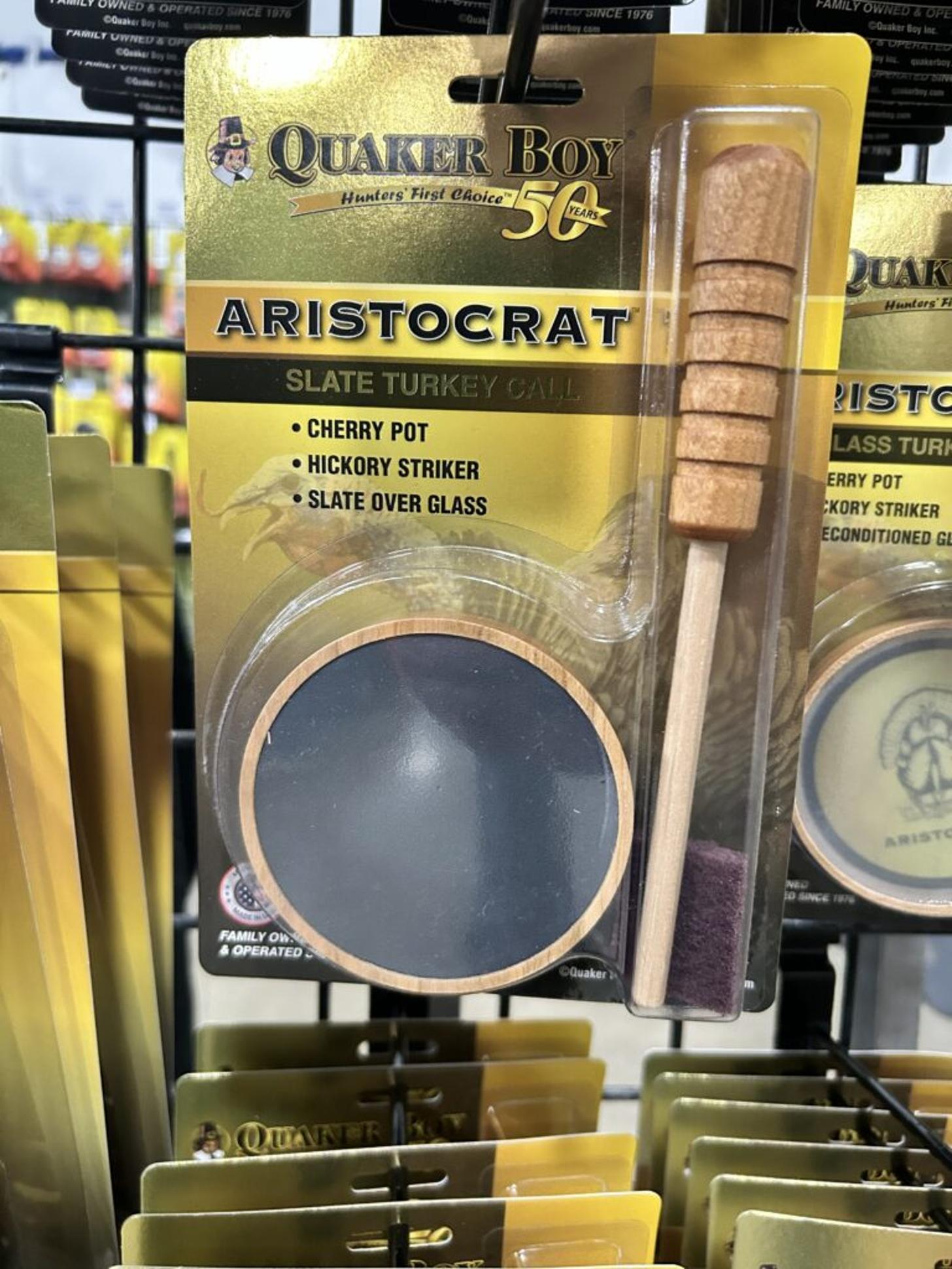 Quaker Boy Aristocrat Glass and Slate Calls at the Wild Turkey Federation (NWTF) Convention 2026 in Nashville, TN.