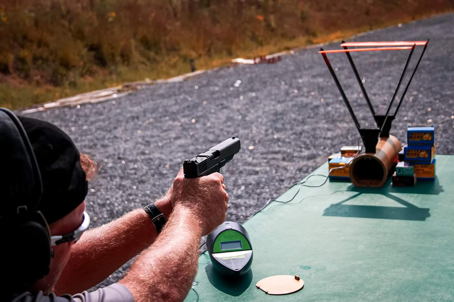 Federal 10mm auto ammunition on the range