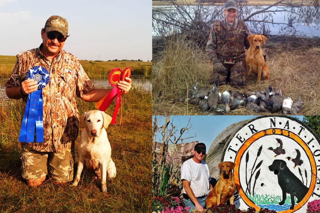 Jeff Chesnut with some of his prize-winning retrievers