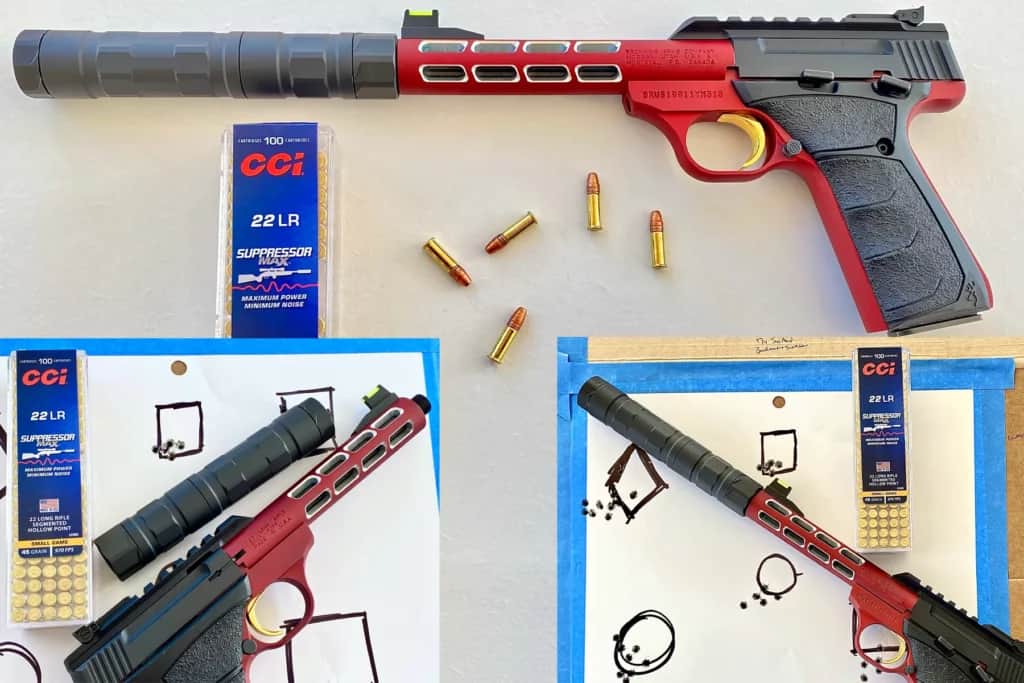 Suppressor Max .22 Through A Browning Buck Mark Pistol
