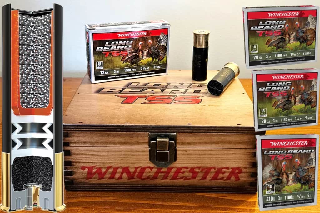 Winchester Long Beard TSS turkey shells are also available in 20-gauge, 28-gauge, and .410 bore loads
