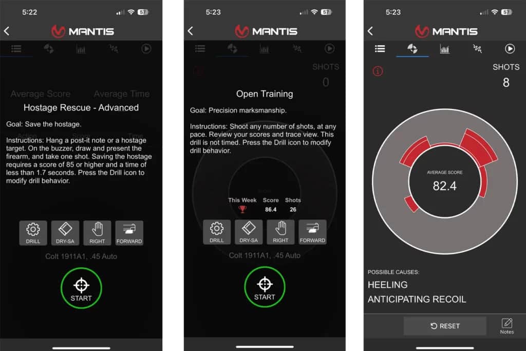 mantisx dry fire training system