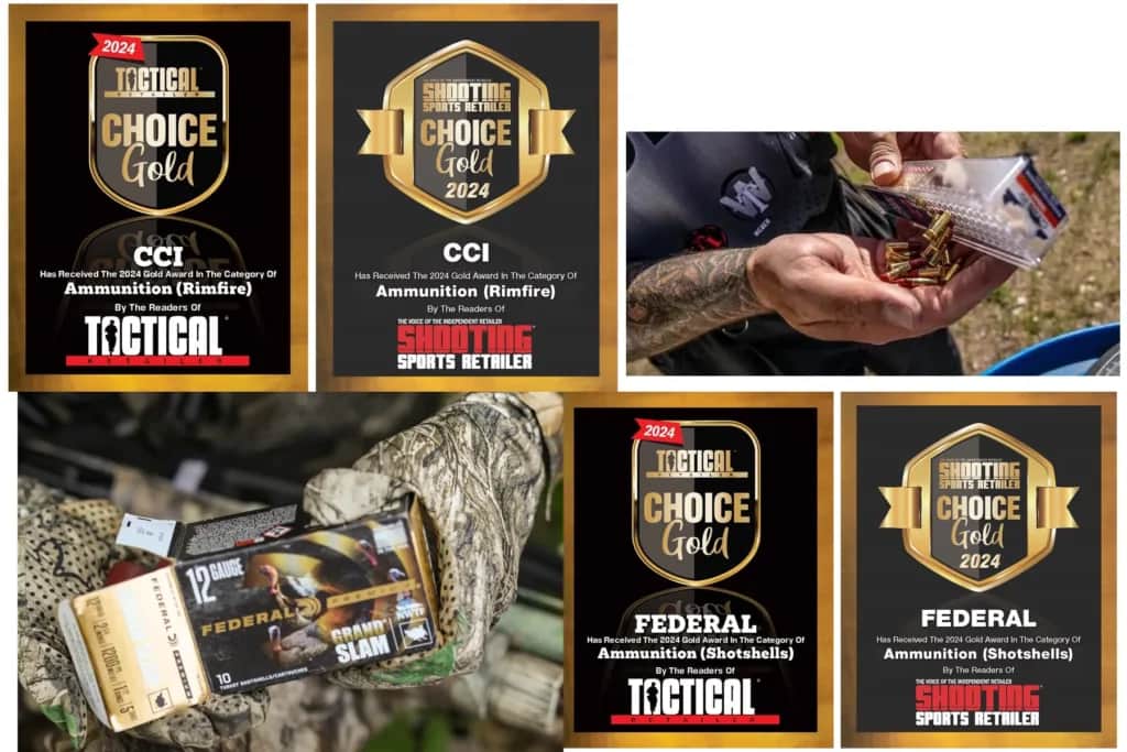 CCI and Federal Ammunition Receive Two Gold Retailer Awards