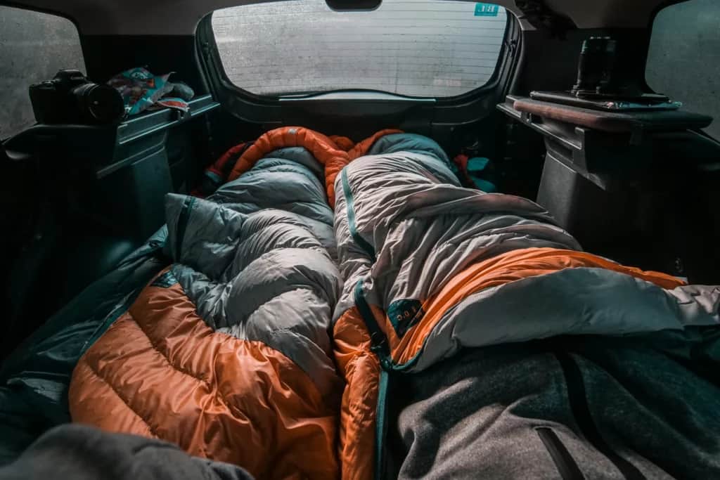sleeping in a van