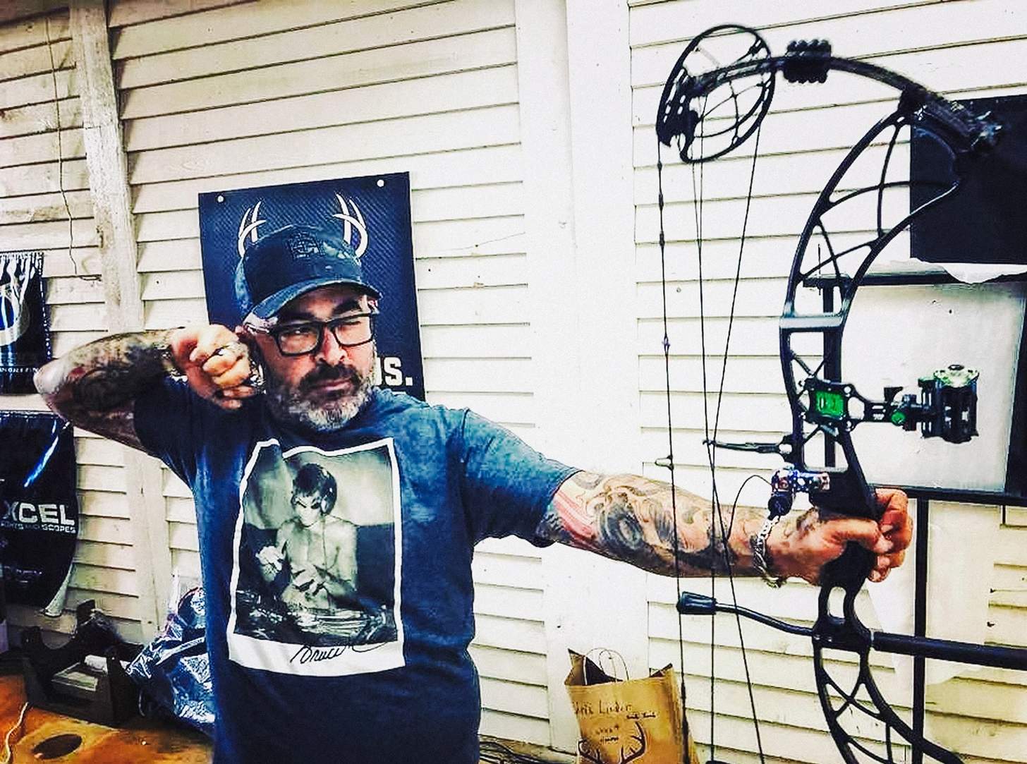 at the archery range