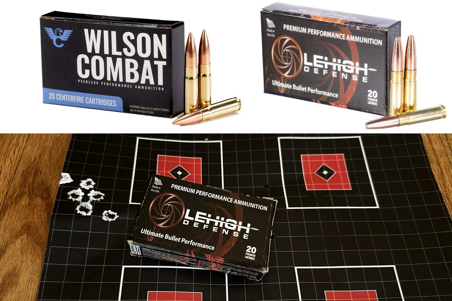 Wilson Combat and Lehigh Defense 300 Blackout ammunition and target