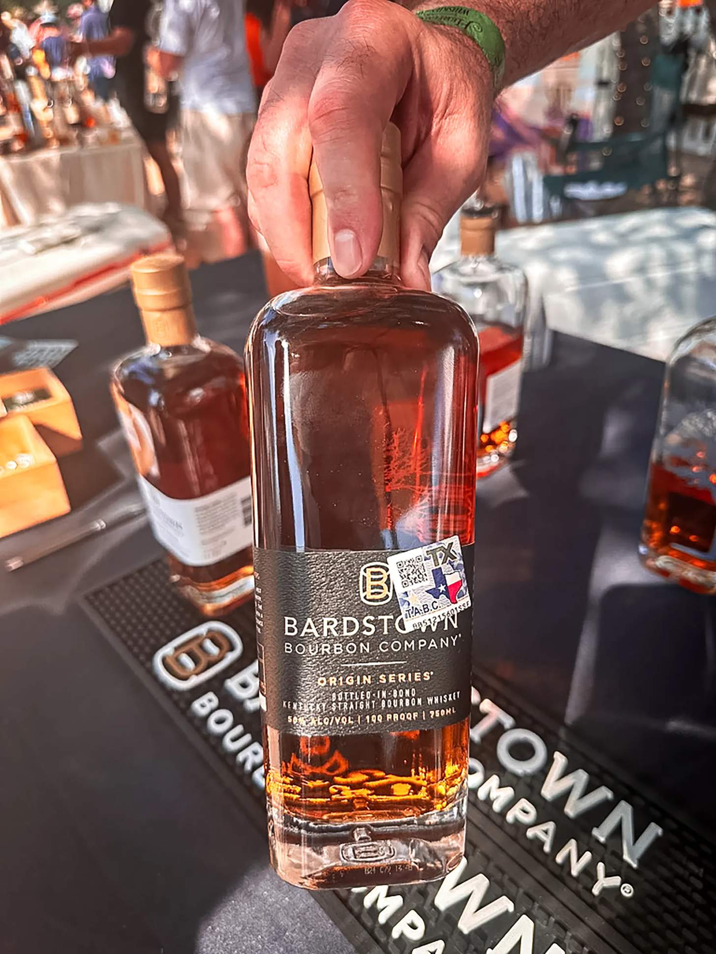 a bottle of bardstown bourbon company origin series whiskey