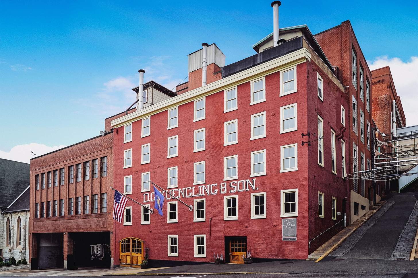 The original Yuengling & Son brewery in Pottsville, Pennsylvania, current day